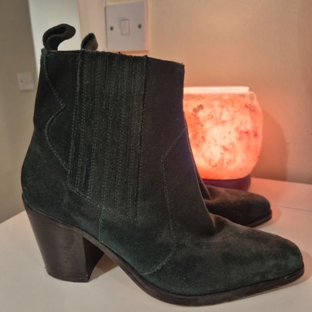 Autograph Dark Green Heeled Boots